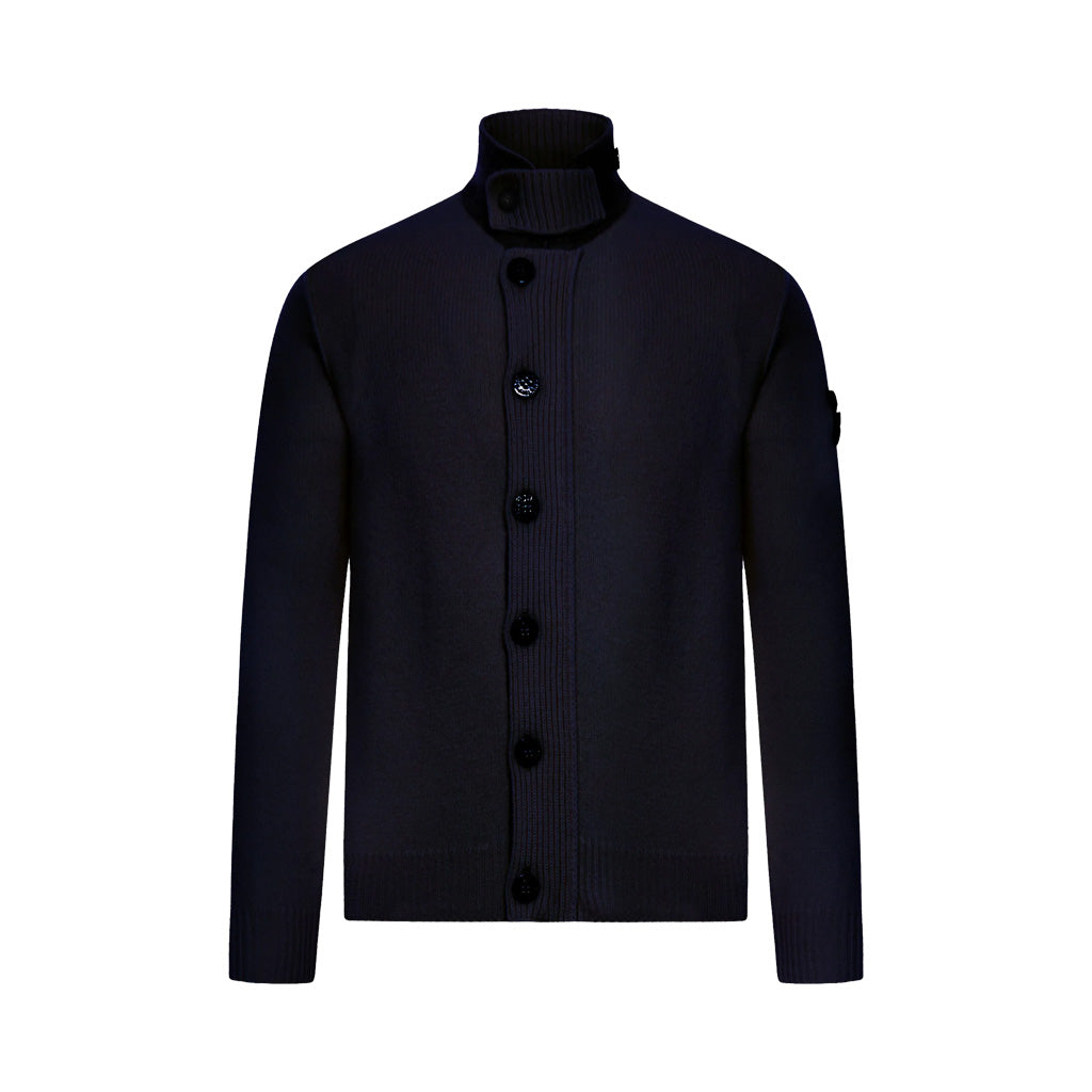 [Stone Island] Lambswool Zip-Up Cardigan