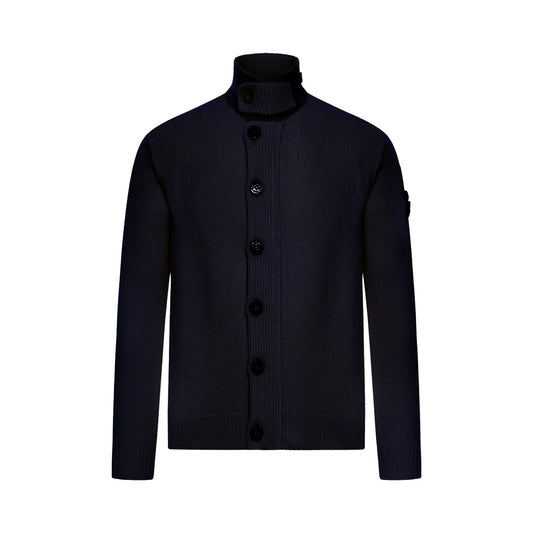 [Stone Island] Lambswool Zip-Up Cardigan