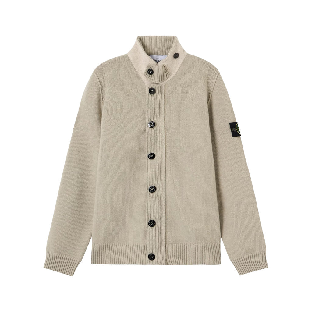[Stone Island] Lambswool Zip-Up Cardigan