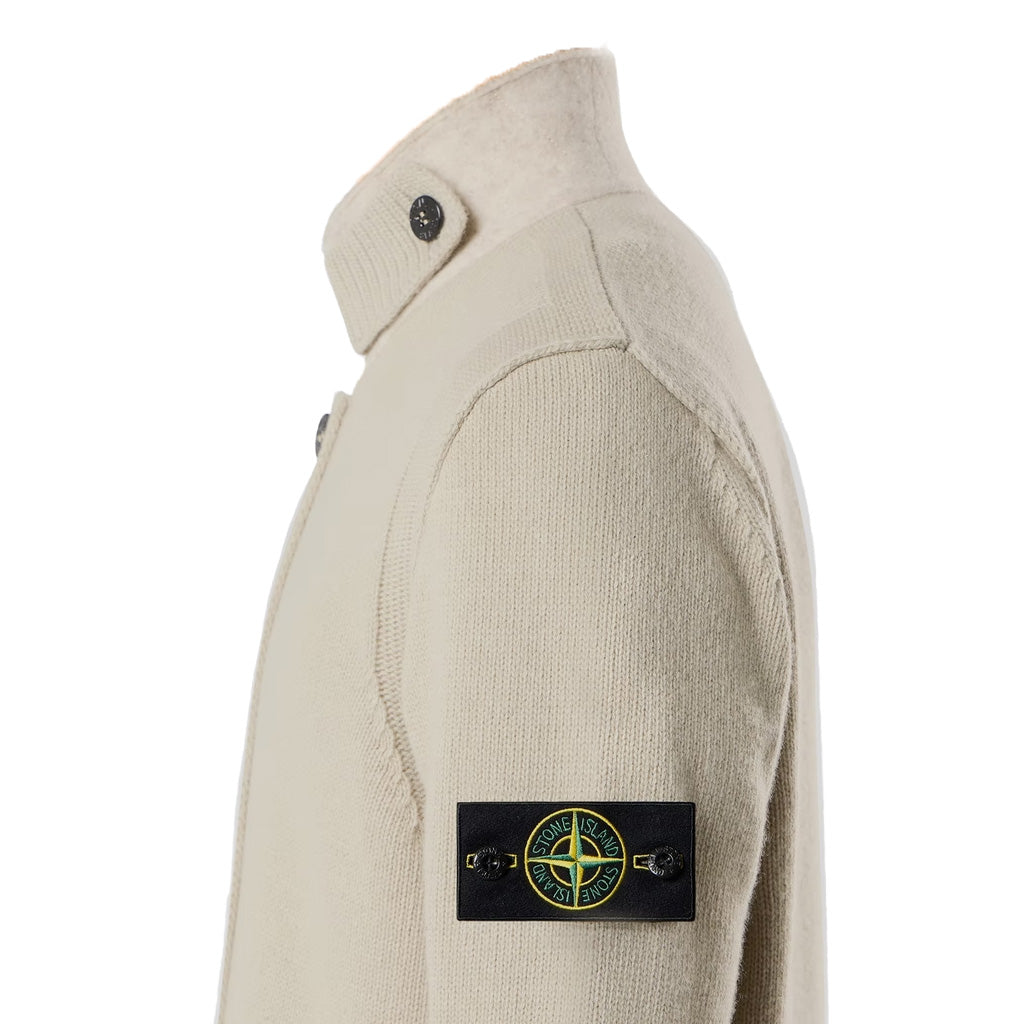 [Stone Island] Lambswool Zip-Up Cardigan