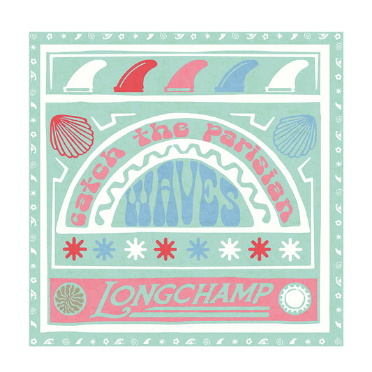 [Longchamp] Catch The Parisian Silk Scarf 50
