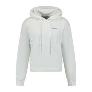 OFF-WHITE Wave Outline Diag Slim Hoodie in White