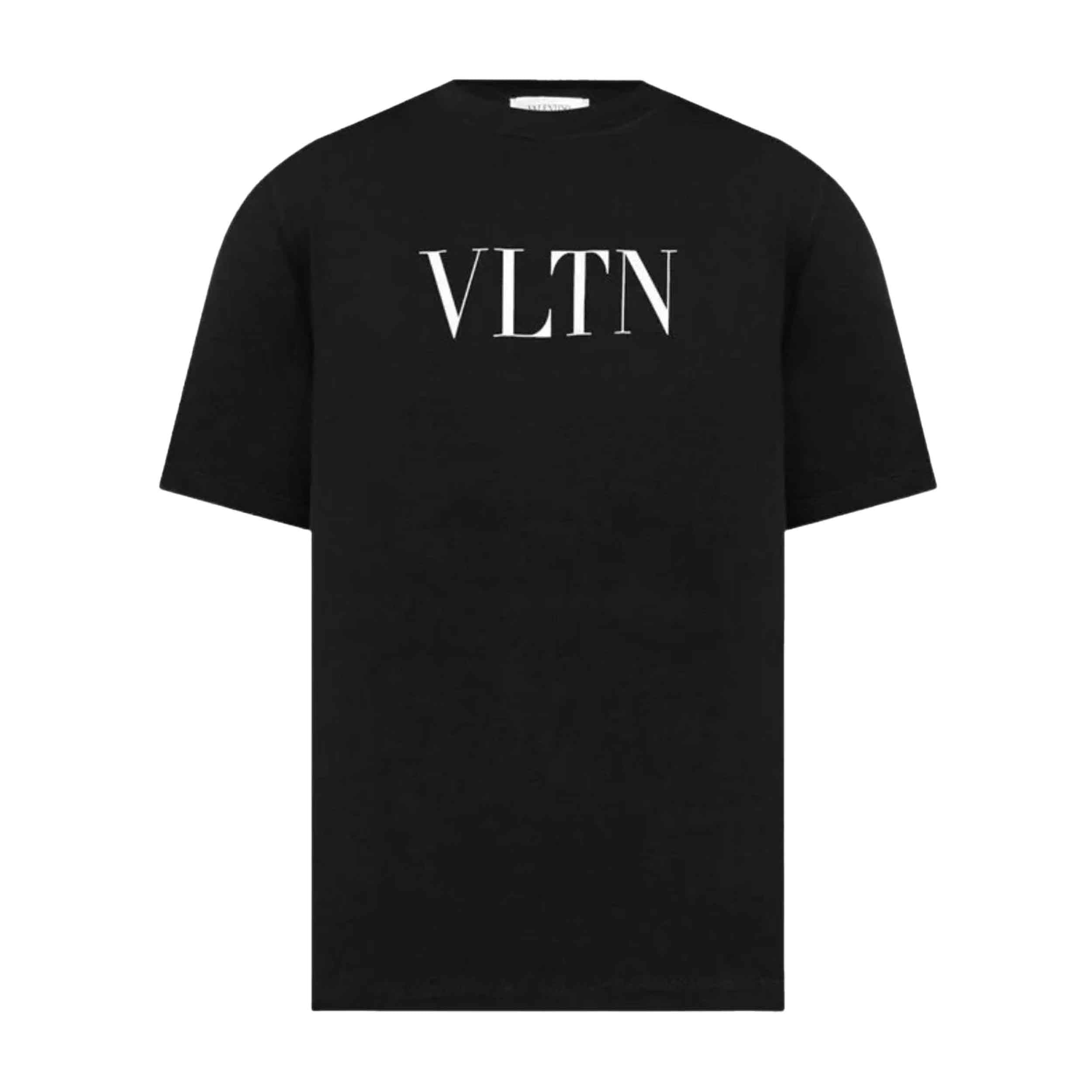 Valentino – Schwarzes T-Shirt mit VLTN-Logo-Print