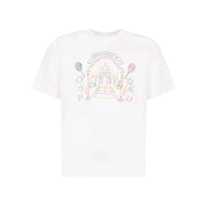 Casablanca Rainbow Crayon Temple T-Shirt in White
