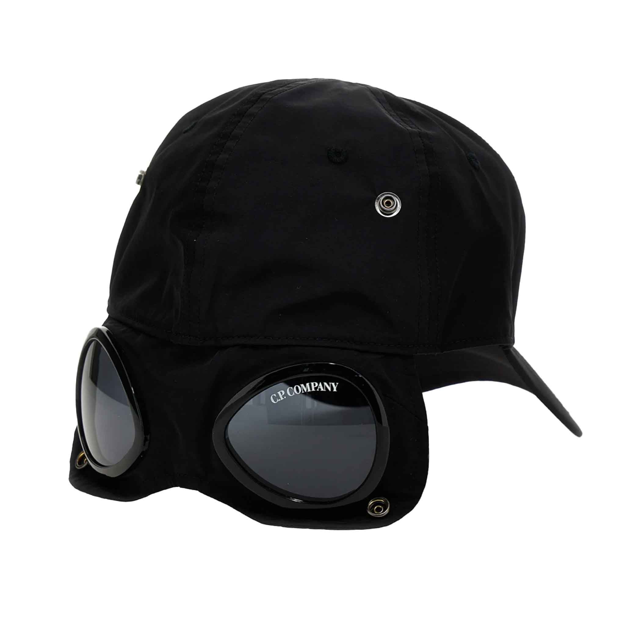 C.P. Company Chrome-R Goggle Cap in Black