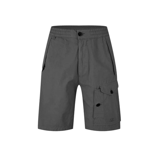 C.P. Company Microreps No Peach Cargo Shorts in Smoked Pearl- Grey