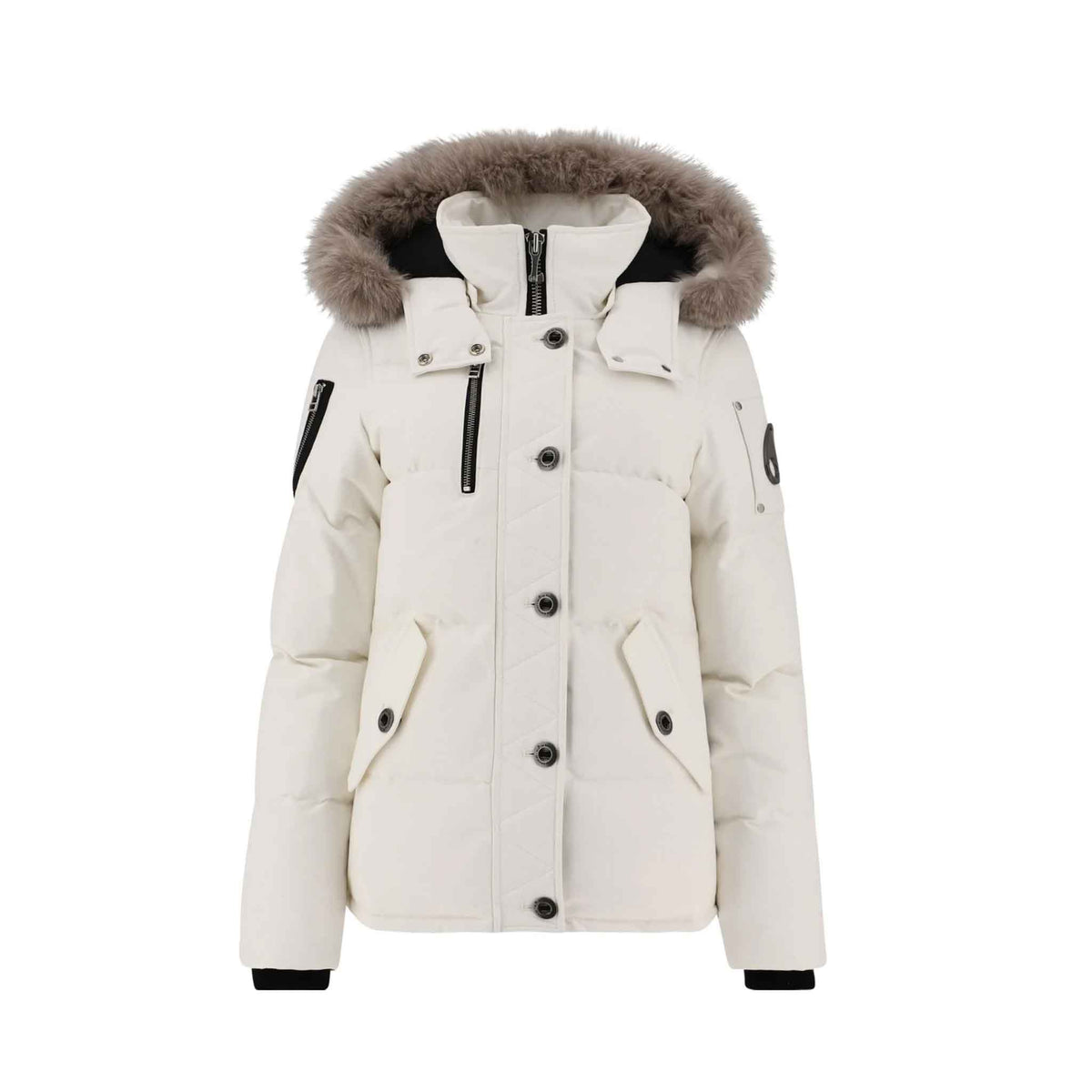 Moose Knuckles Womens 3Q Jacket in Milkyway/ Grey Fur Size XS – DPUS