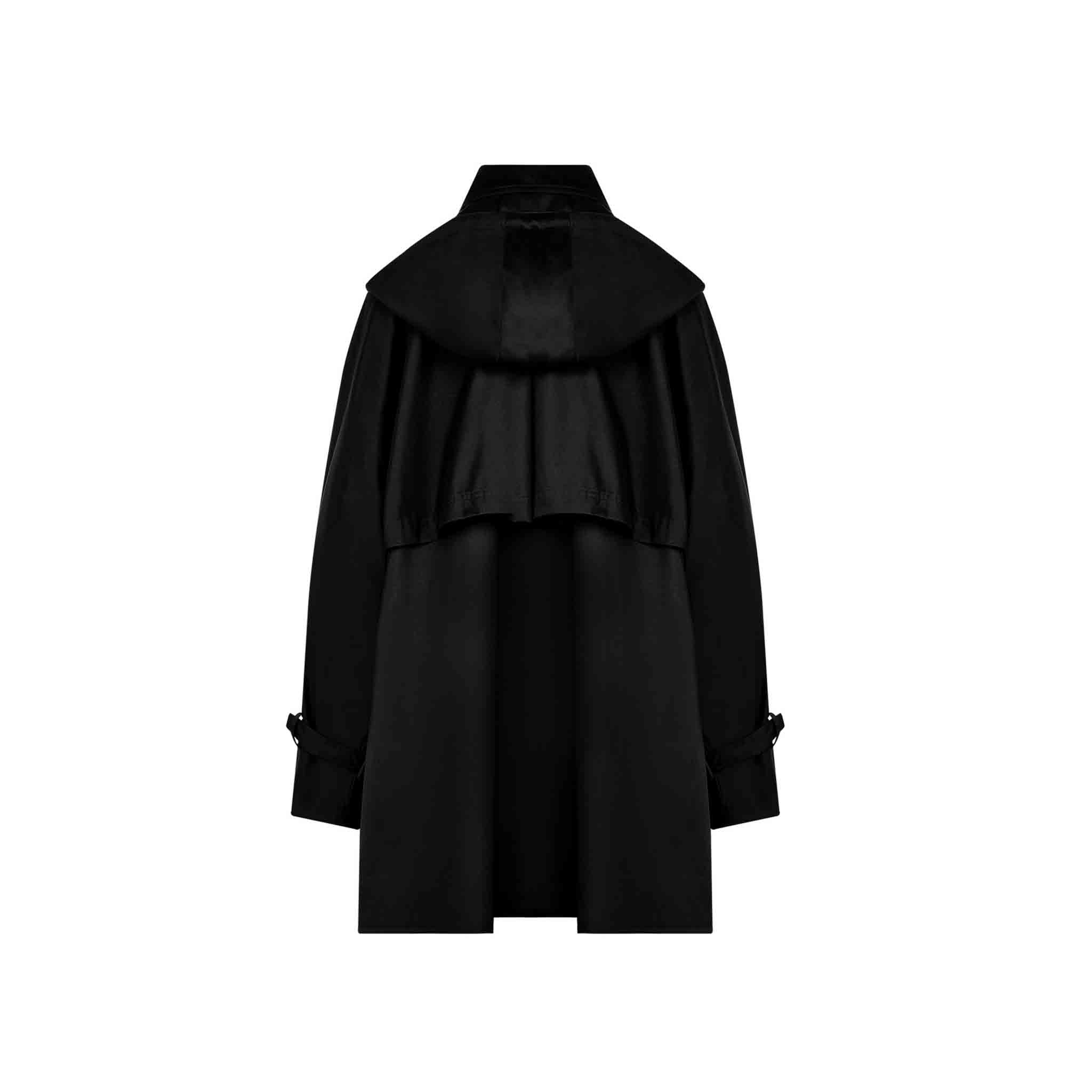Moncler Womens Pamanzi Rain Coat in Black