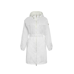 Moncler Womens Milliau Long Coat in White