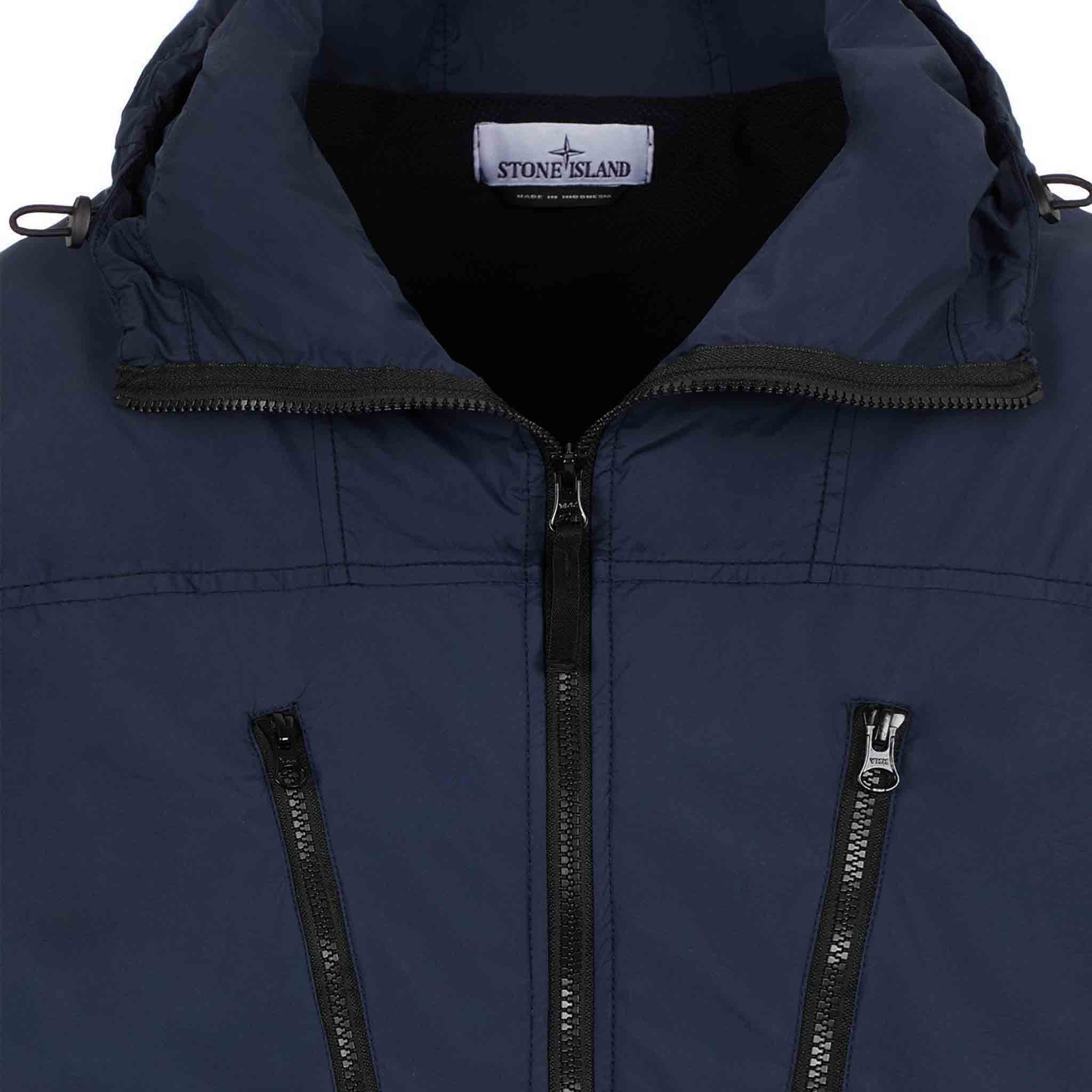 Stone Island Skin Touch-TC Packable Hooded Jacket in Navy