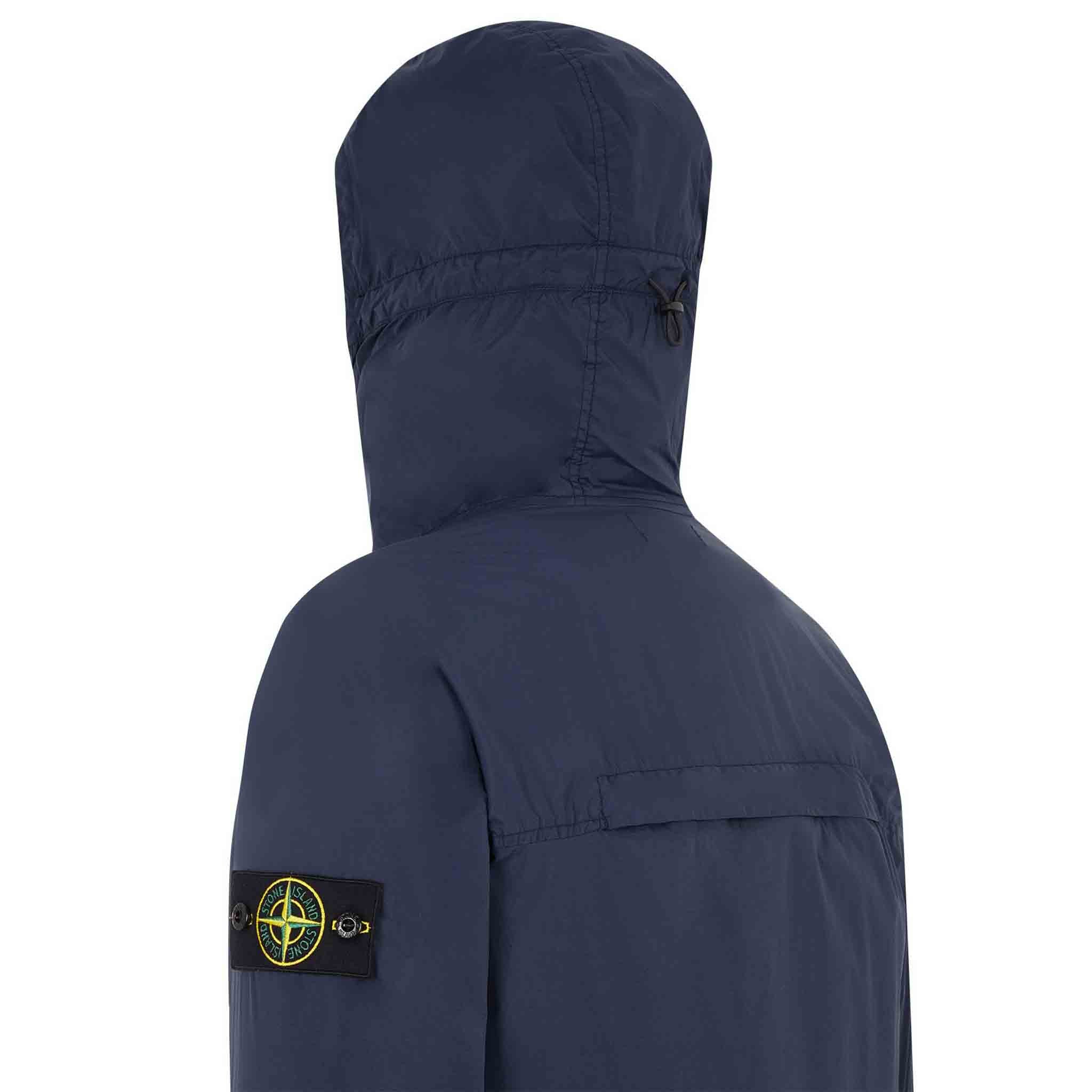 Stone Island Skin Touch-TC Packable Hooded Jacket in Navy