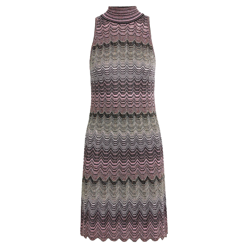 Missoni High Neck Greek Sleeveless Minidress