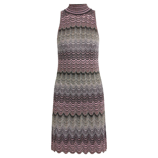 Missoni High Neck Greek Sleeveless Minidress