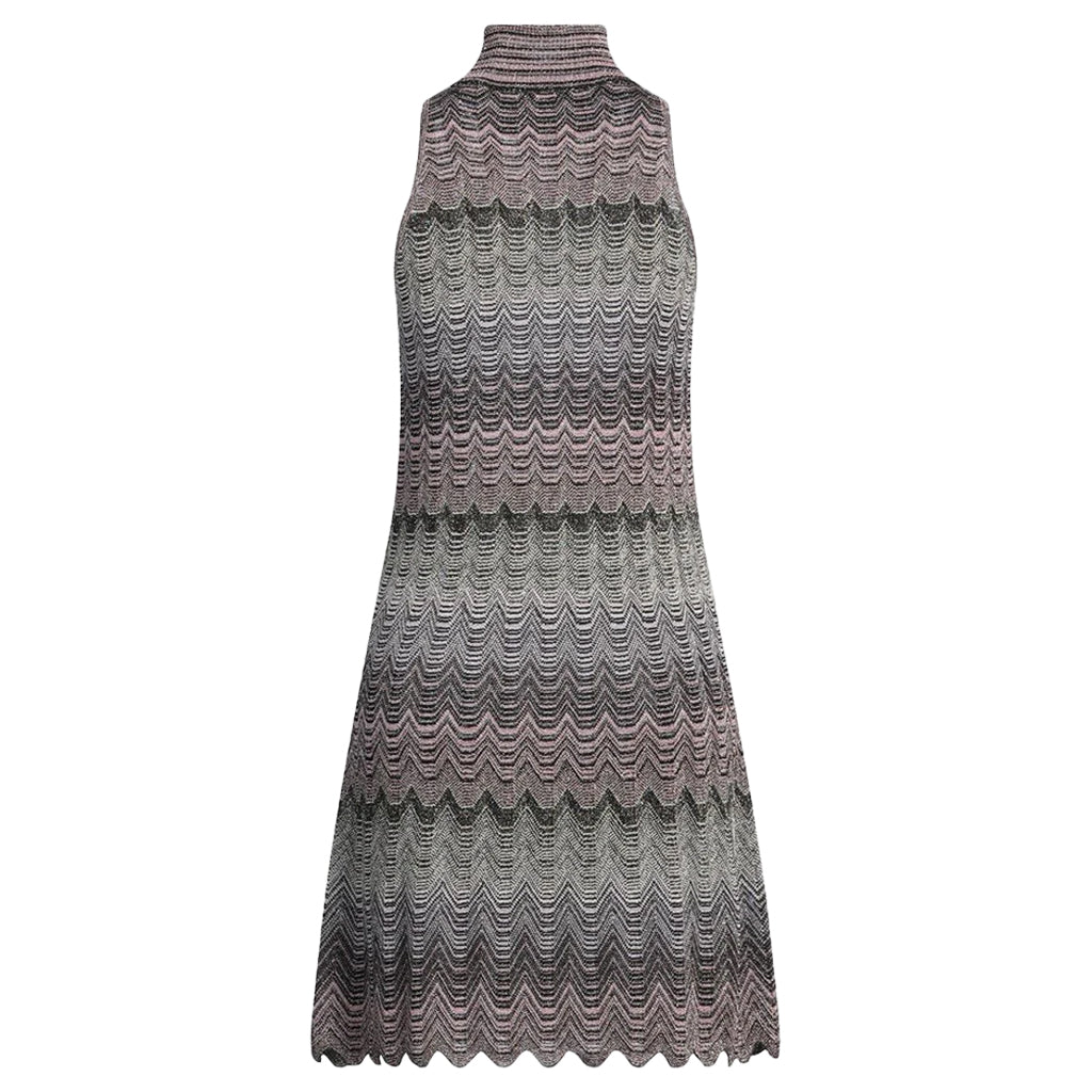 Missoni High Neck Greek Sleeveless Minidress