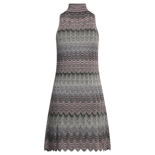 Missoni High Neck Greek Sleeveless Minidress