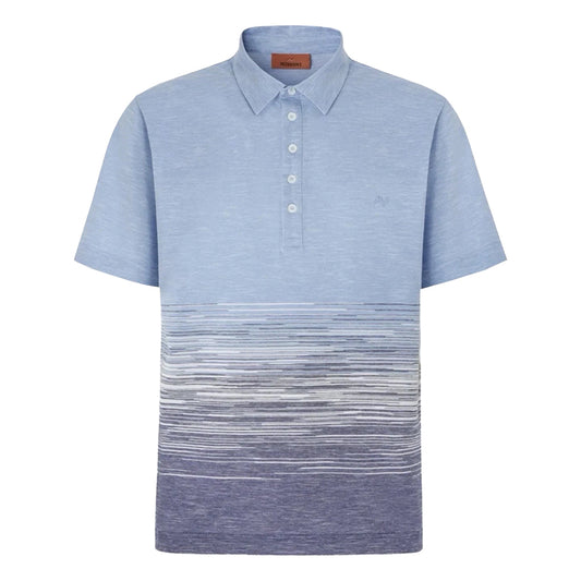 Missoni Zigzag Embroidery Slub Polo Shirt