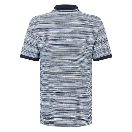 Missoni Striped Contrast Collar Polo Shirt Space Dyed