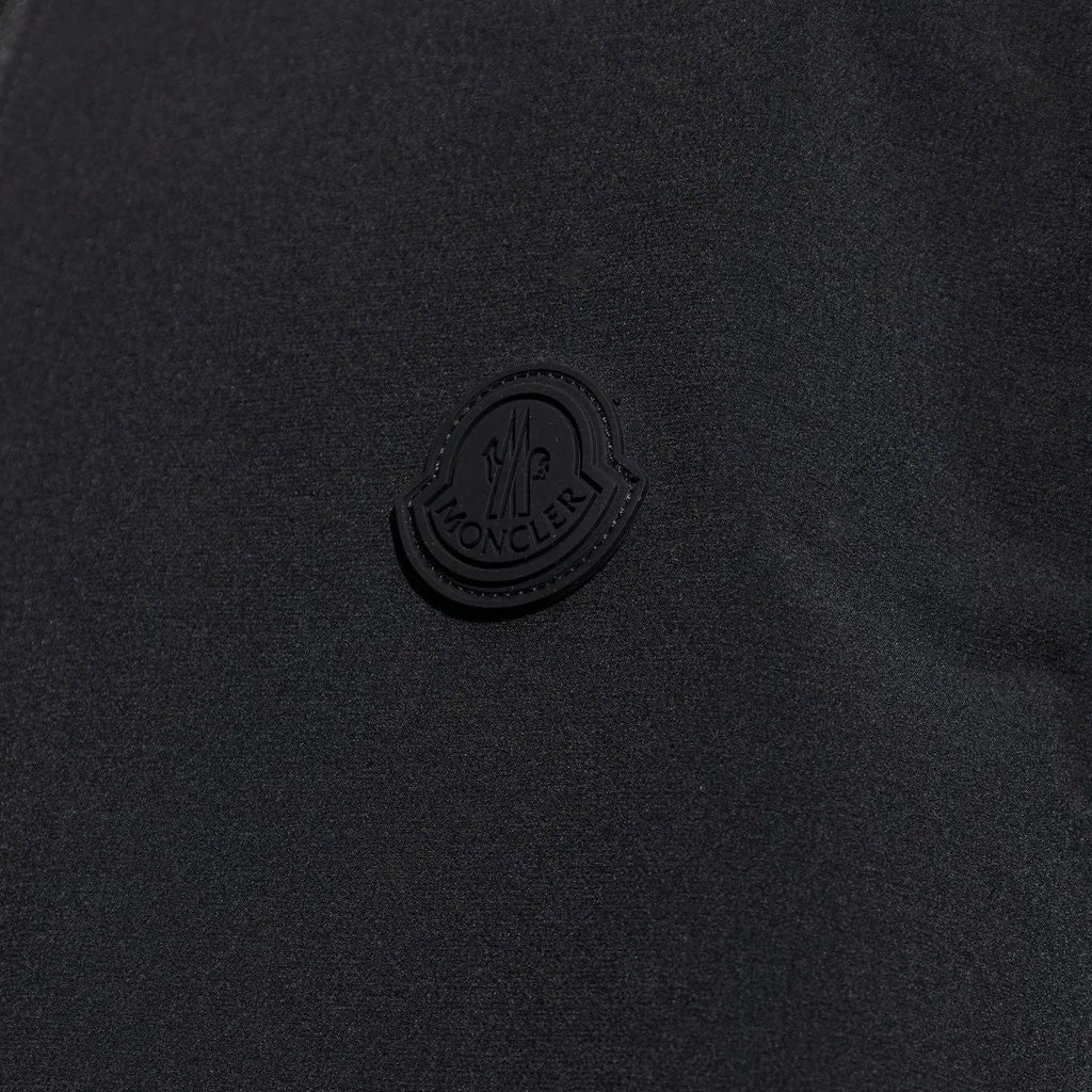 Moncler Logo Nylon Short Sleeve Half-Zip Shirt