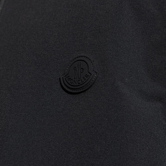 Moncler Logo Nylon Short Sleeve Half-Zip Shirt