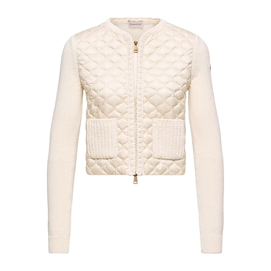 Moncler Women's Geometric-Quilted Padded Zip-Up Cardigan