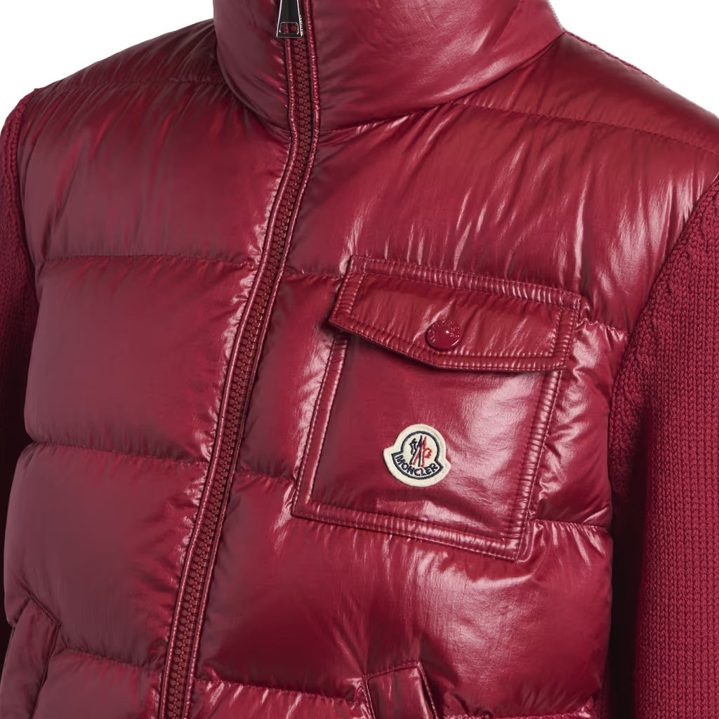 Moncler Women's Padded Zip-Up Wool Cardigan