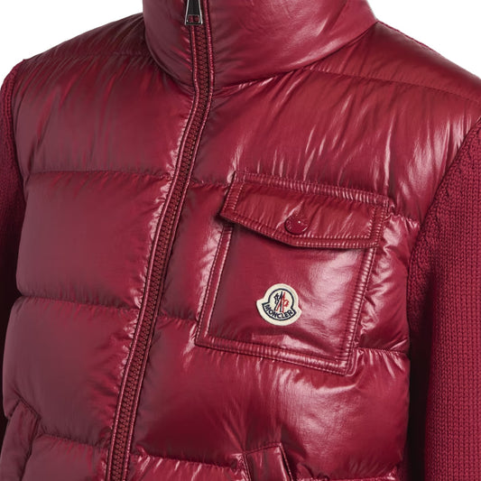 Moncler Women's Padded Zip-Up Wool Cardigan