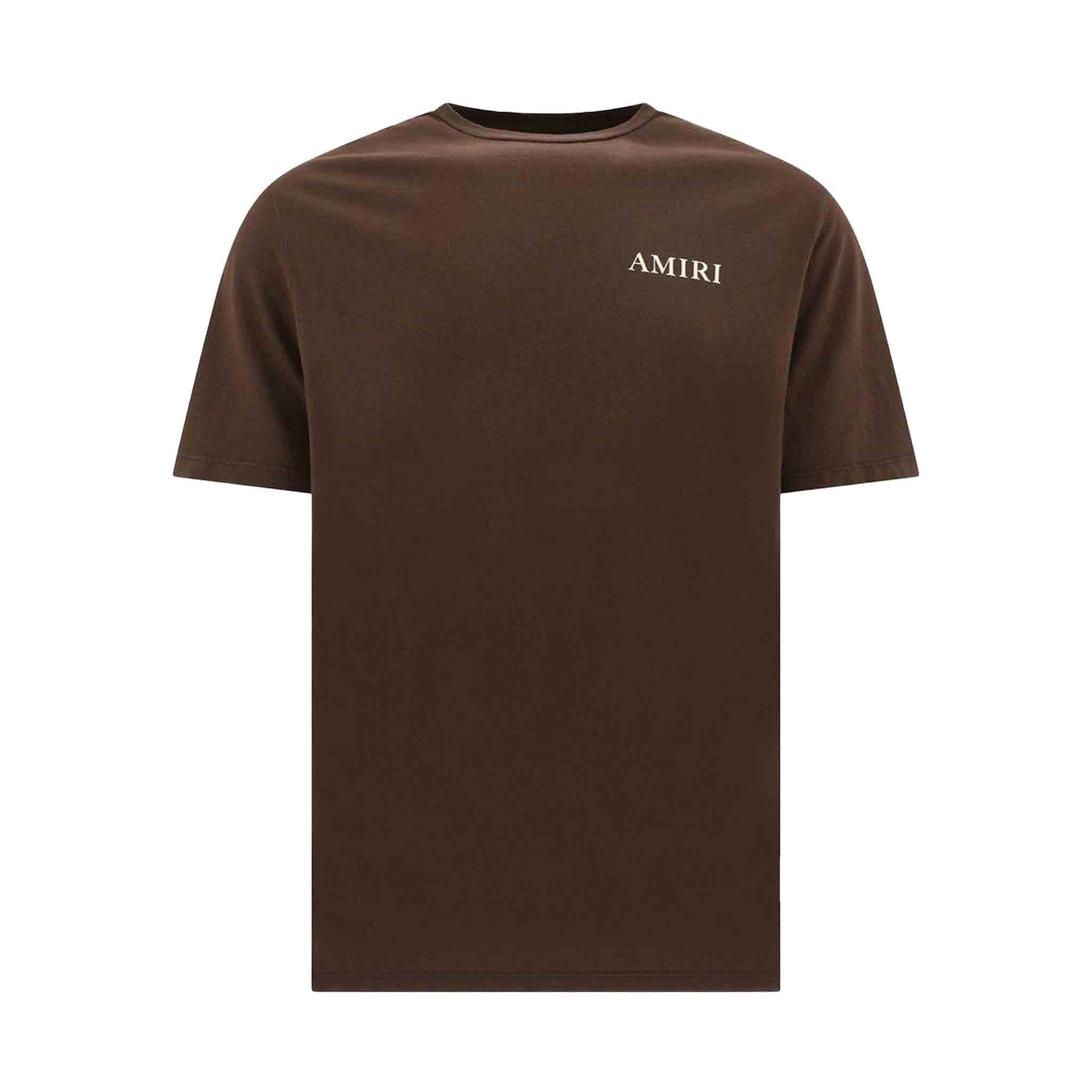 Amiri Puff Logo T-Shirt in Brown