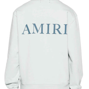 Amiri MA Logo Crewneck Sweatshirt in Gray Dawn