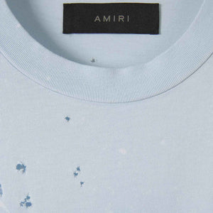 Amiri Washed Shotgun T-Shirt in Gray Dawn