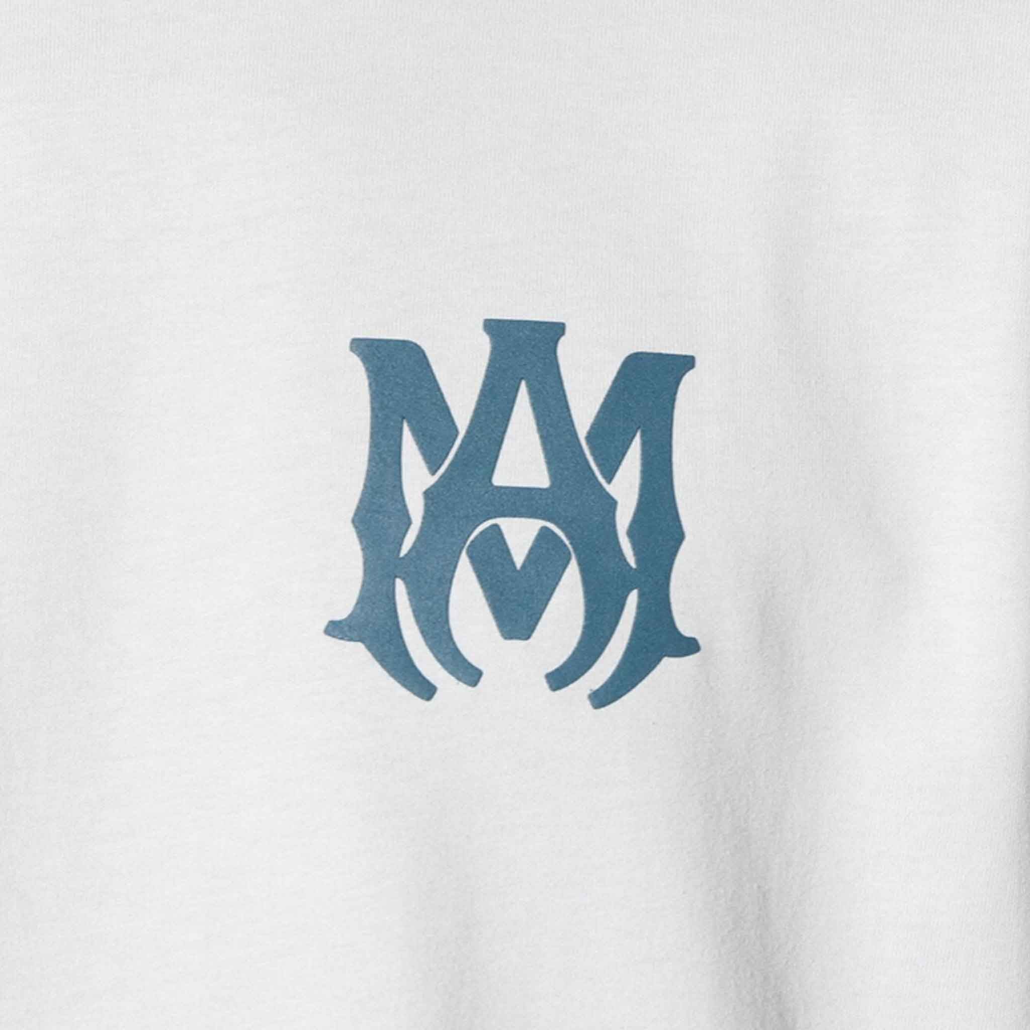 Amiri MA Logo T-Shirt in Gray Dawn