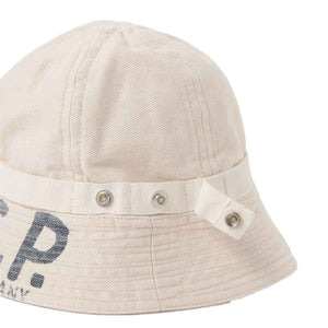 C.P. Company Cotton Twill Bucket Hat in Ecru