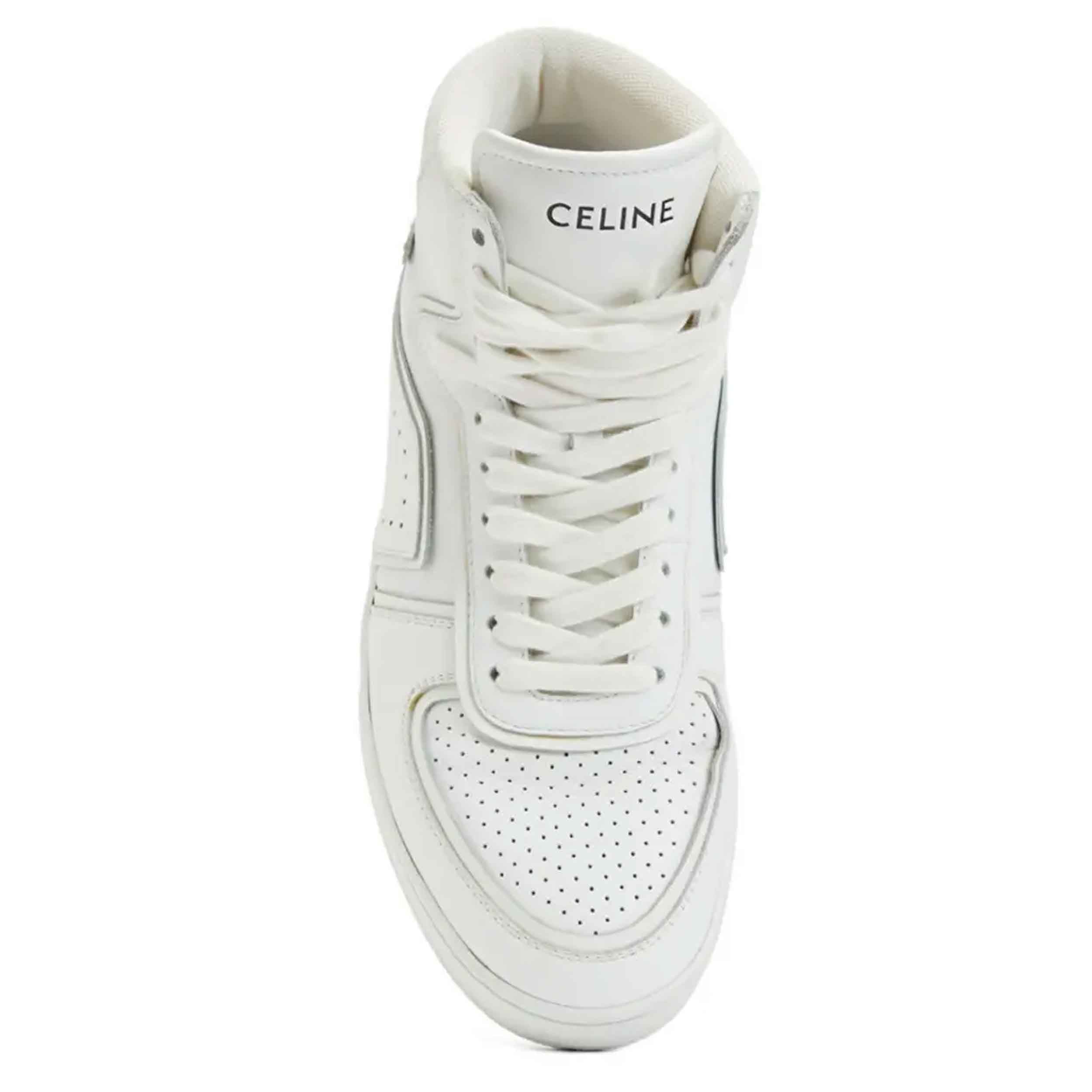 Celine "Z" High Top Sneaker in White