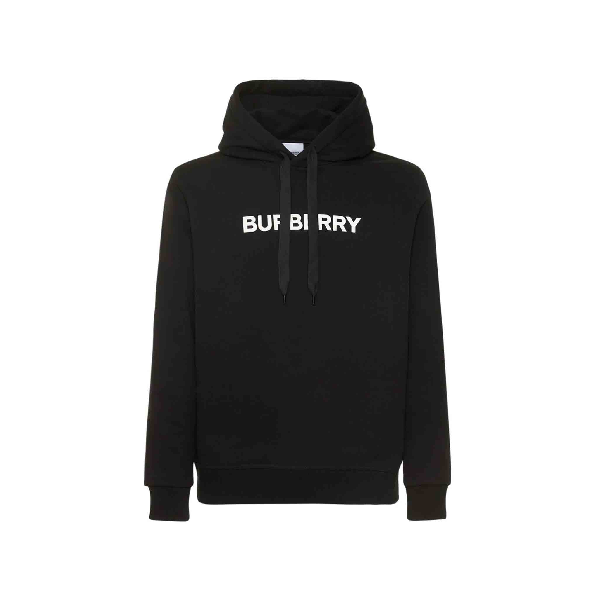Burberry Ansdell Logo Hooded Sweatshirt In Black