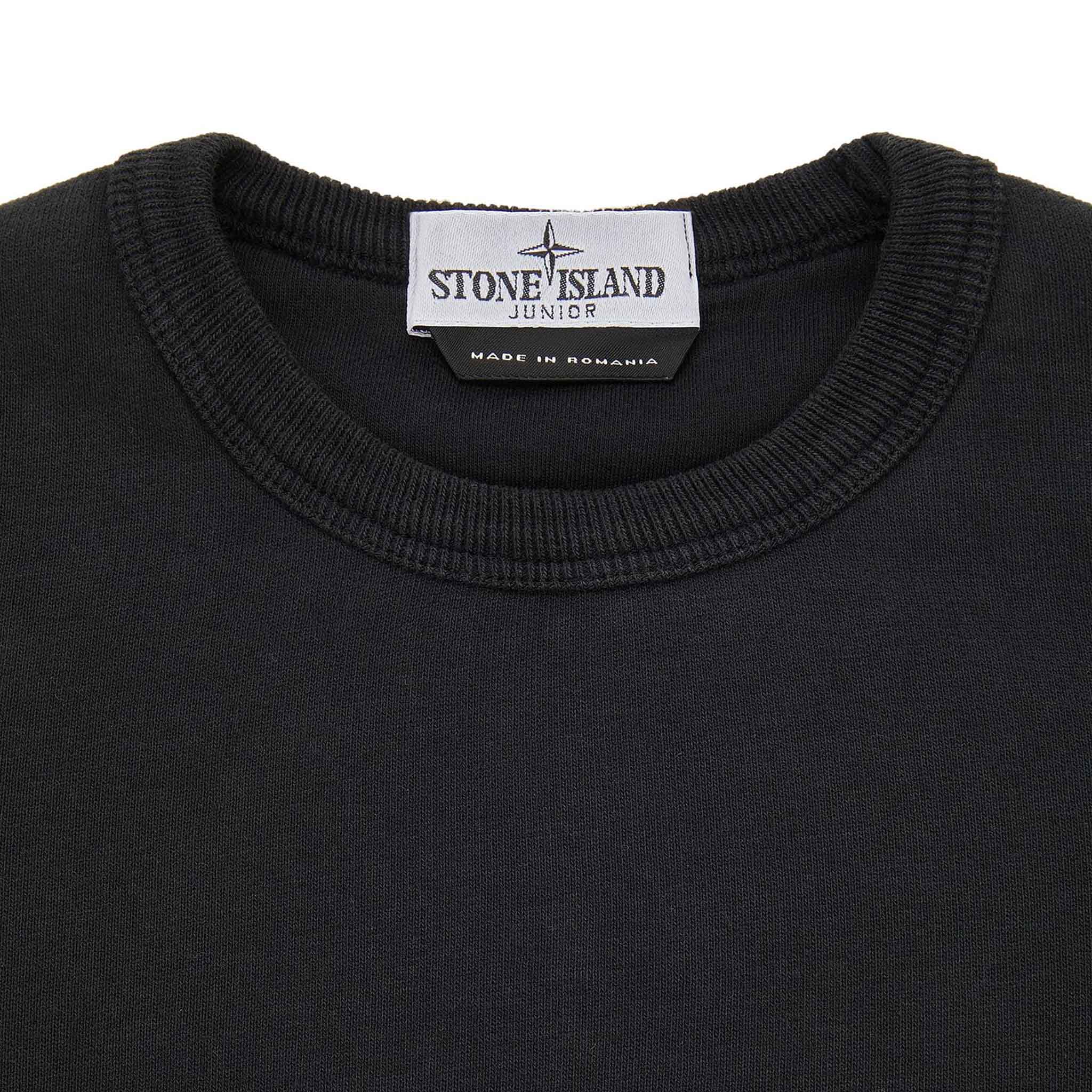 Stone Island Junior Crewneck Sweatshirt in Black
