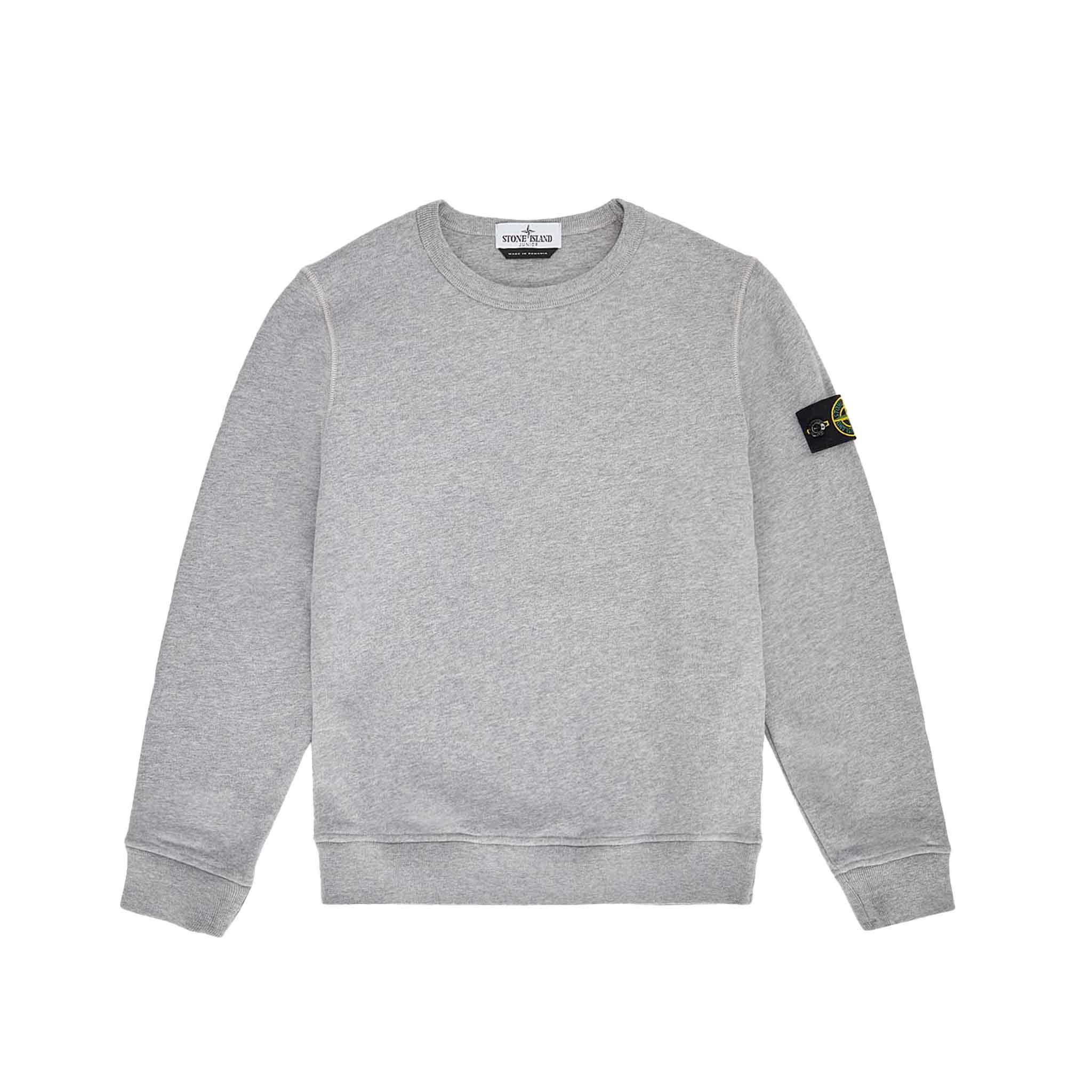 Stone Island Junior Crewneck Sweatshirt in Grey Melange