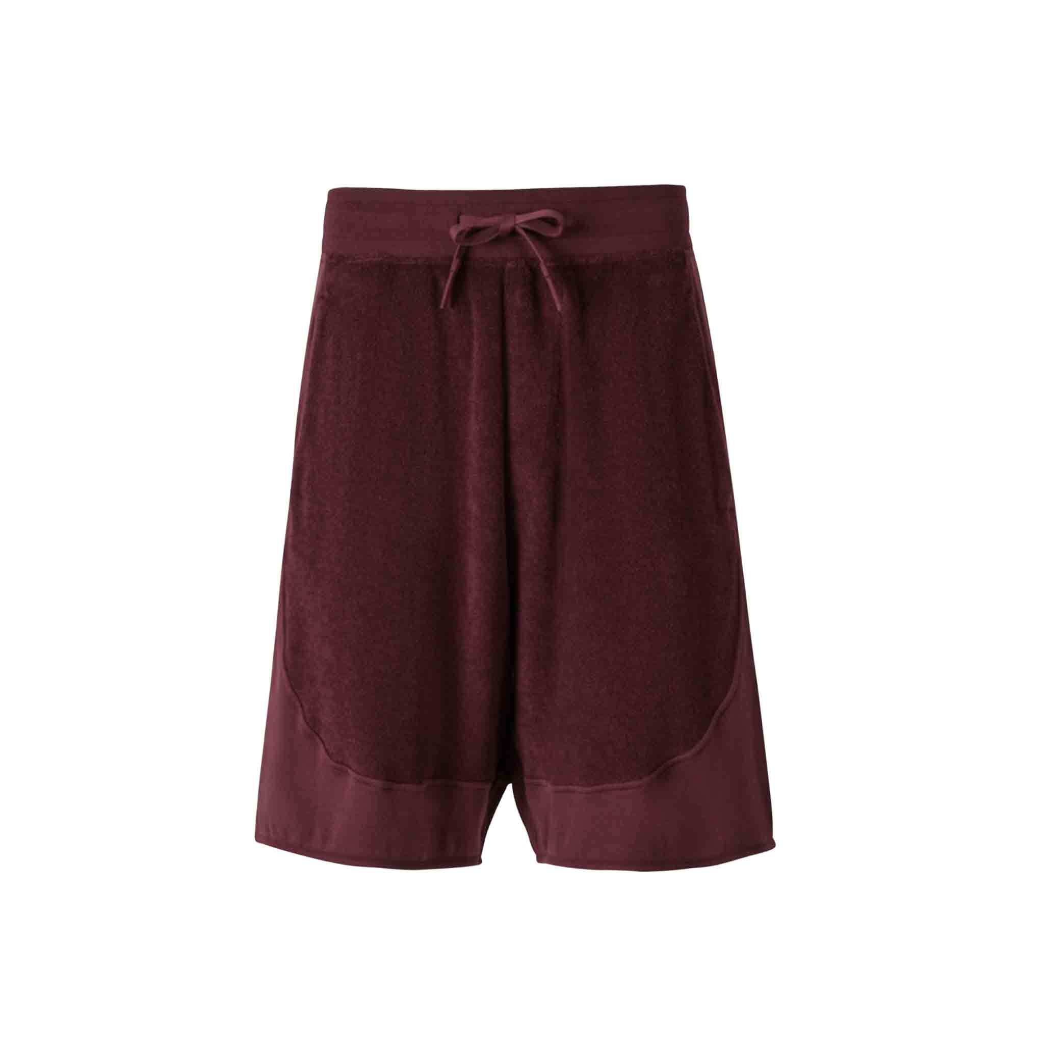 Stone Island Shadow Project Shorts Cotton Terry in Maroon