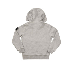 Stone Island Junior Zipped Hooded Sweatshirt in Grey Melange