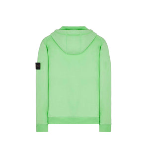 Stone Island Junior Zipped Hooded Sweatshirt in Green
