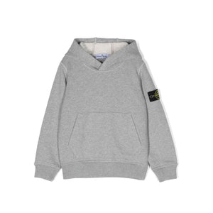 Stone Island Junior Hooded Sweatshirt in Grey Melange