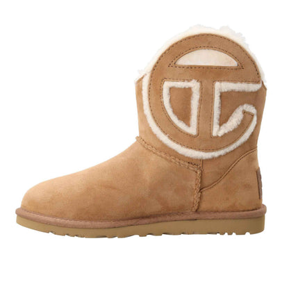 UGG x Telfar Classic Logo Mini Boots in Chestnut