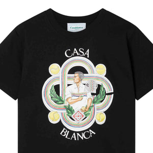 Casablanca Le Joueur Printed T-Shirt in Black