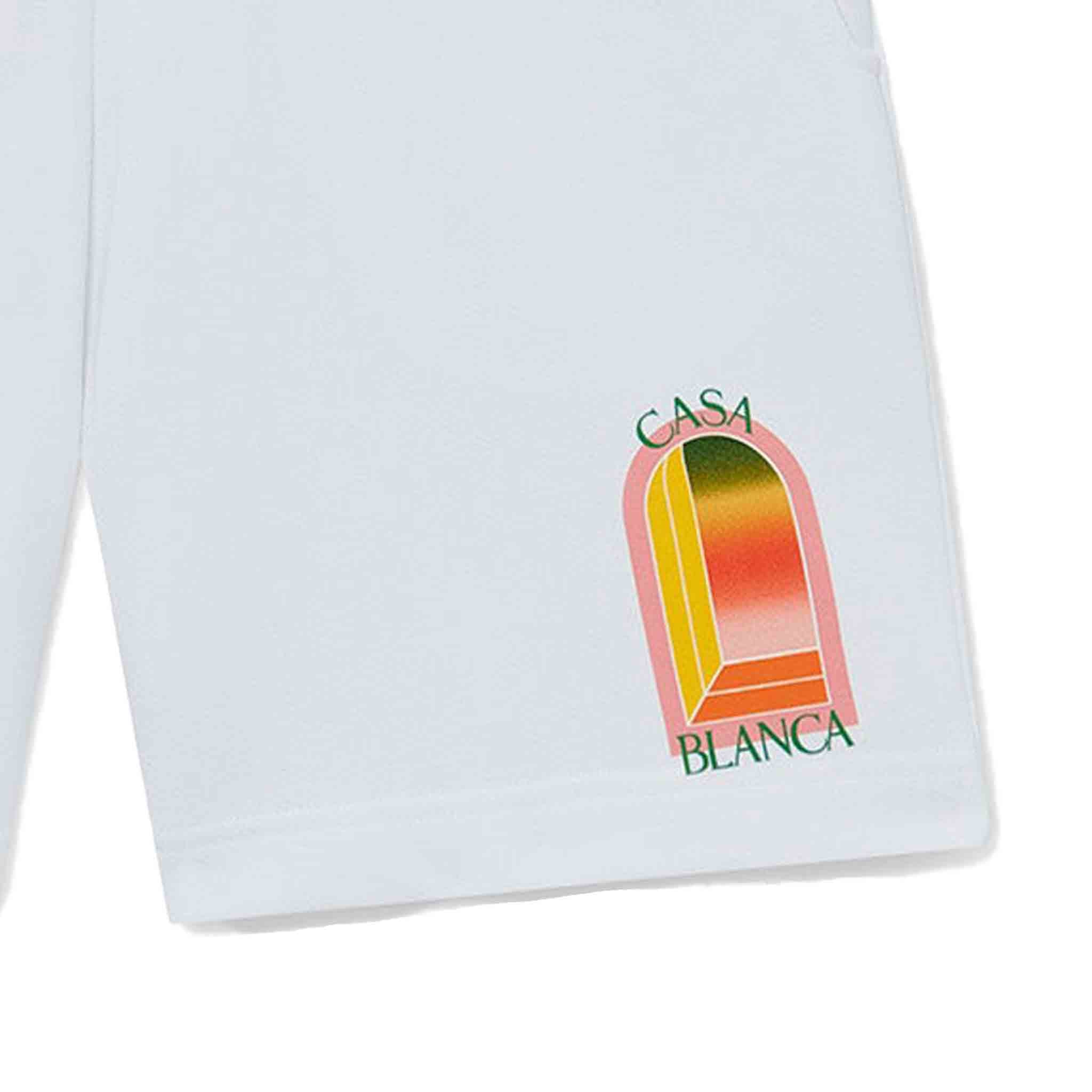 Casablanca Gradient L'Arche Logo Sweatshorts in White