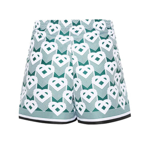 Casablanca Printed Swim Shorts in Heart Monogram-Sport