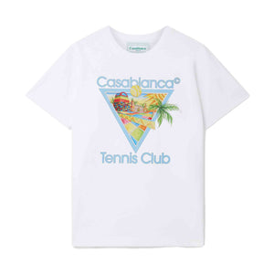 Casablanca Afro Cubism Tennis Club Printed T-Shirt in White