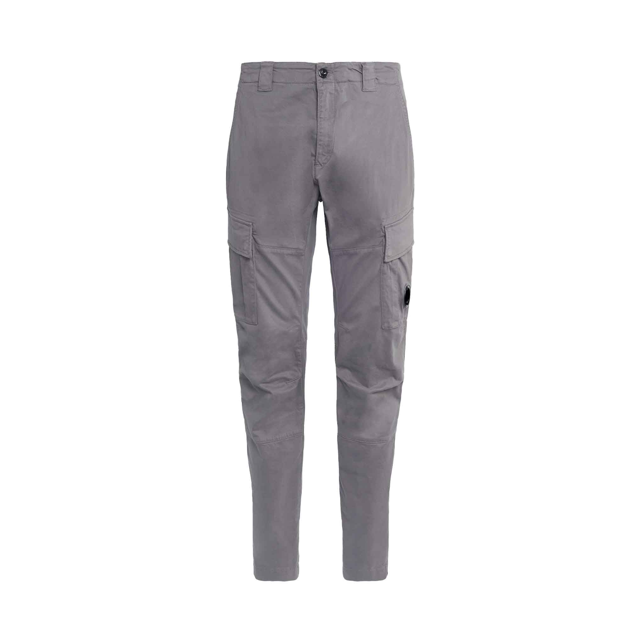 C.P. Company Stretch Sateen Ergonomic Lens Pants in Drizzle Grey