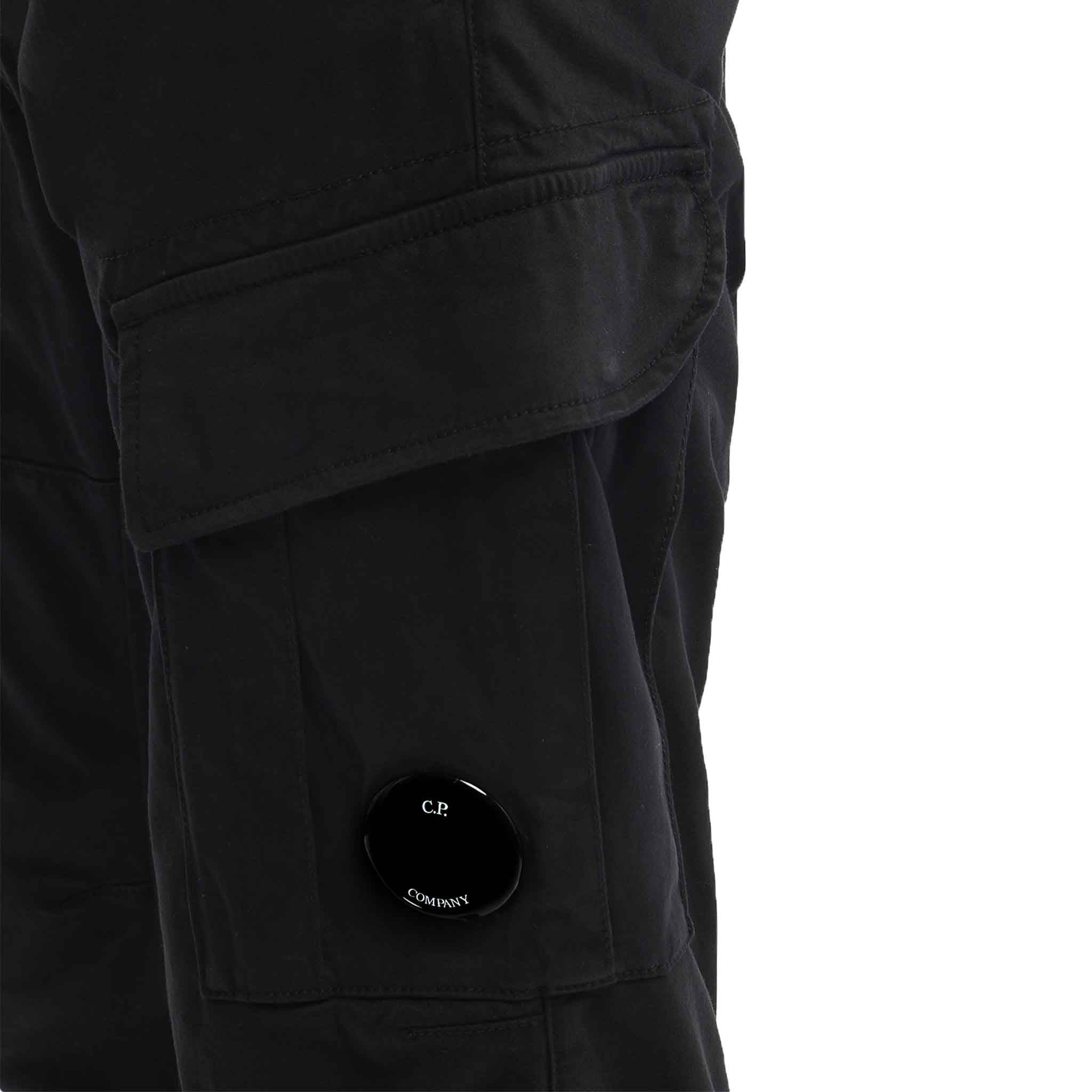 C.P. Company Stretch Sateen Ergonomic Lens Pants in Black