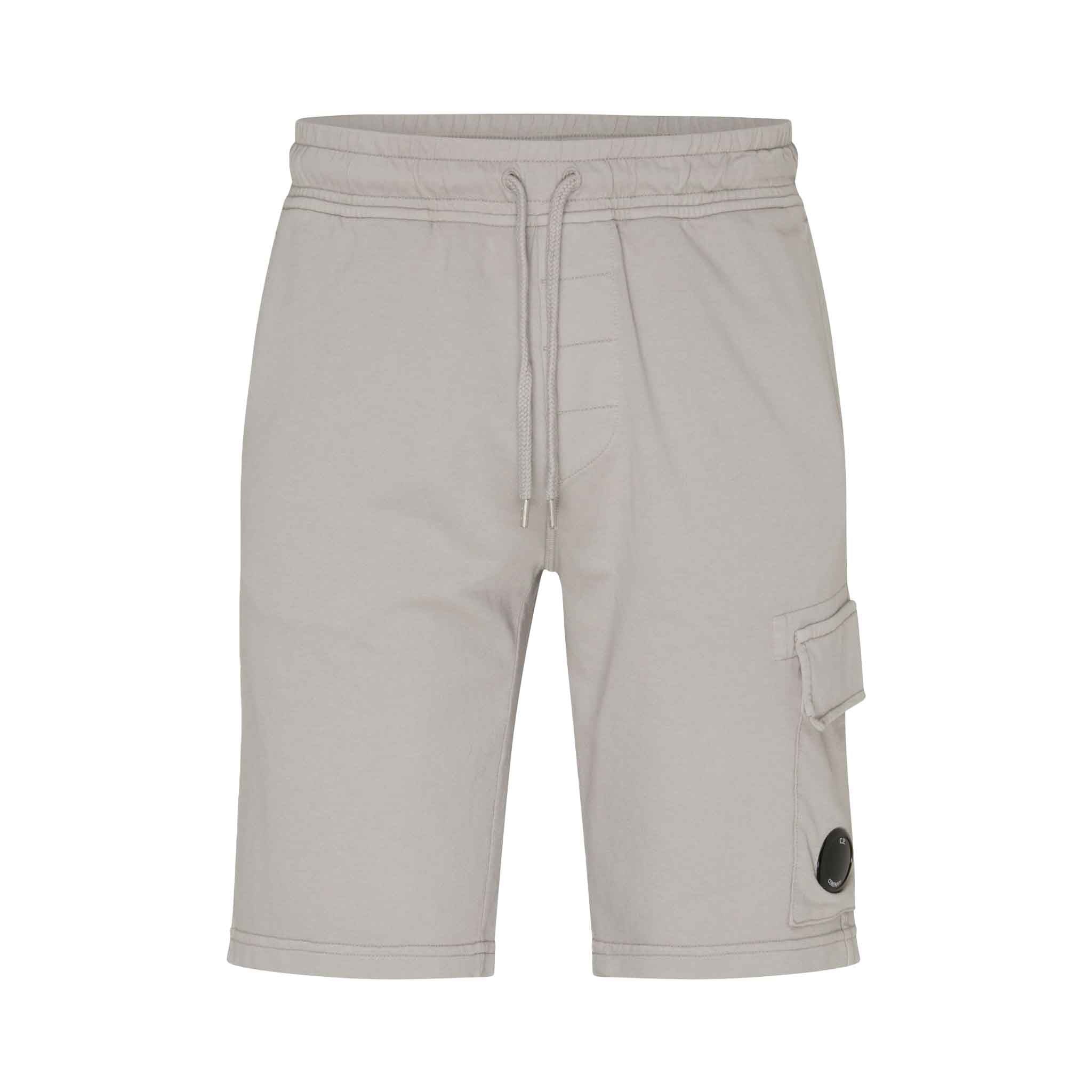 C.P. Company Light Fleece Sweat Bermuda Shorts in Drizzle Grey