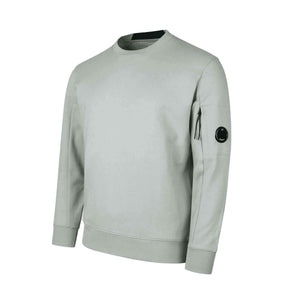 C.P. Company Diagonal Raised Fleece Sweatshirt in Drizzle Grey