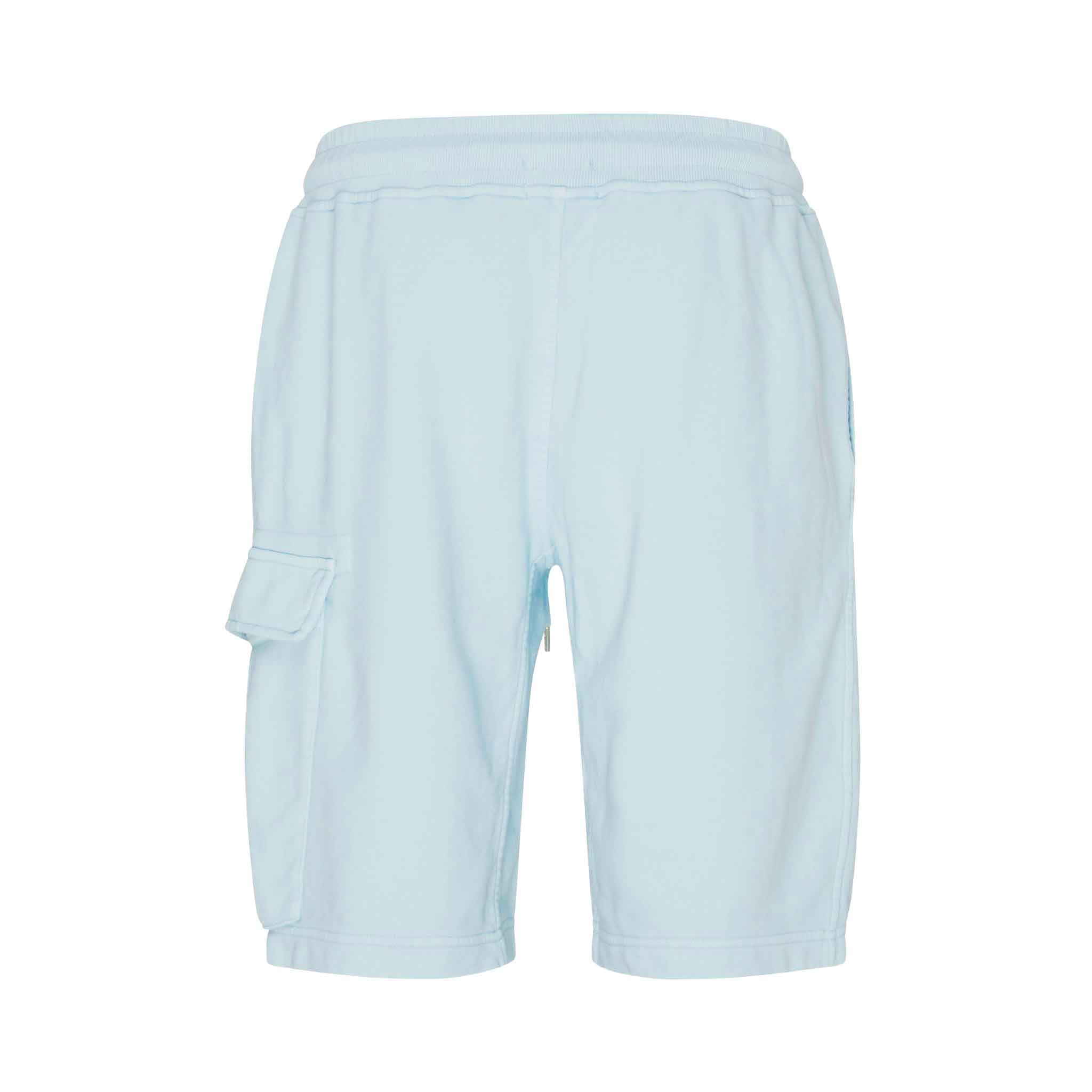 C.P. Company Light Fleece Sweat Bermuda Shorts in Starlight Blue