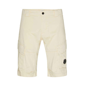 C.P. Company Stretch Sateen Cargo Shorts in Pistachio Shell